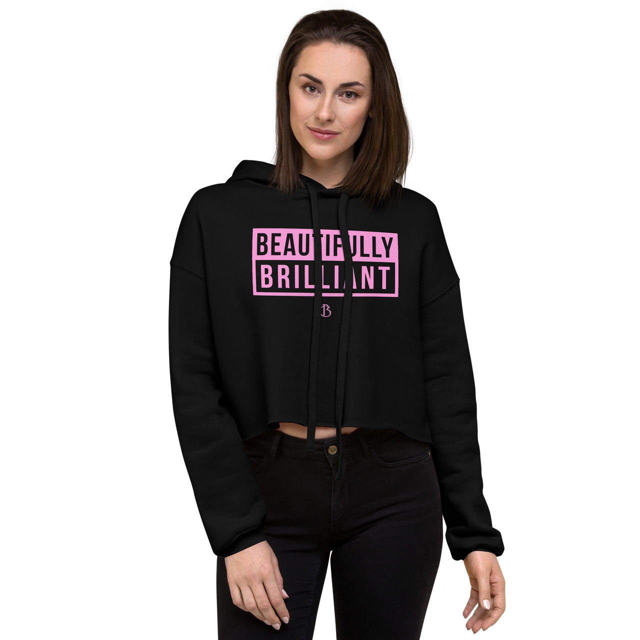 Beautifully Brilliant - Women's Crop Top Hoodie